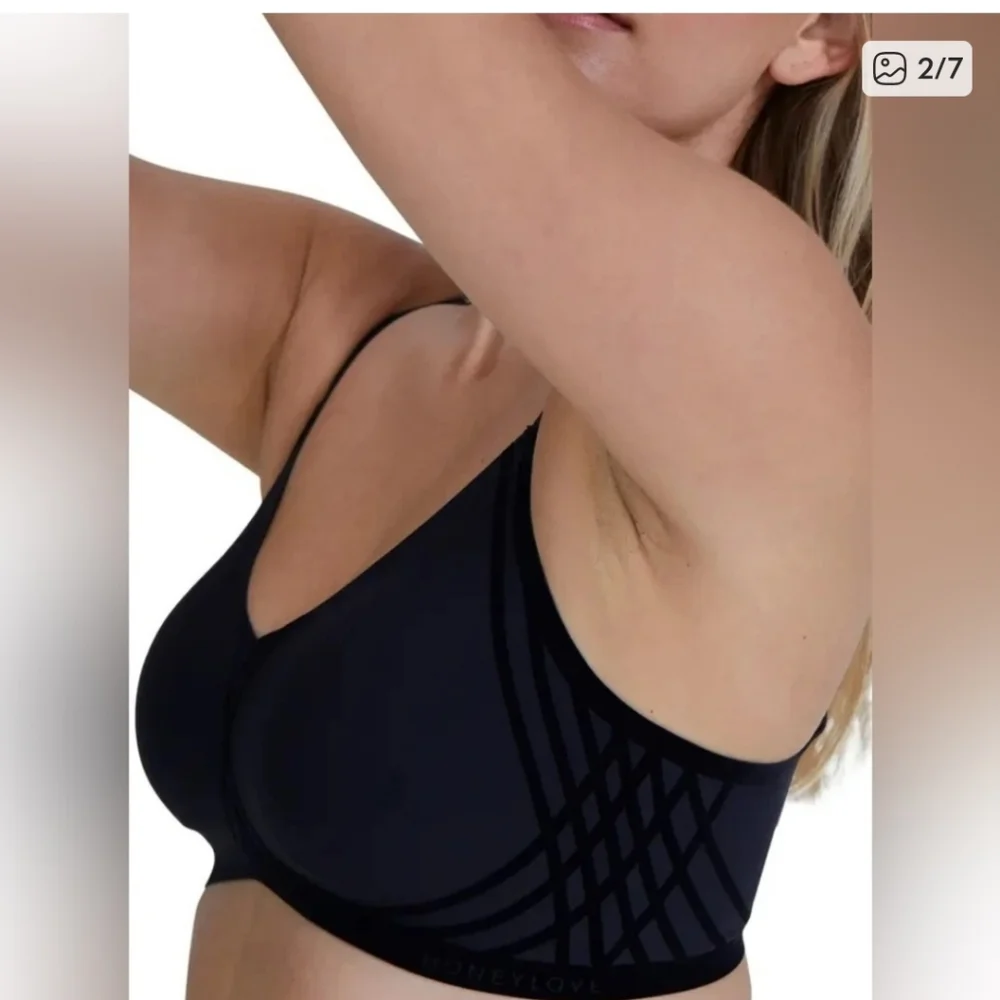 HONEYLOVE SILHOUETTE Black WIRELESS BRA VAMP SIZE M NEW With Taha